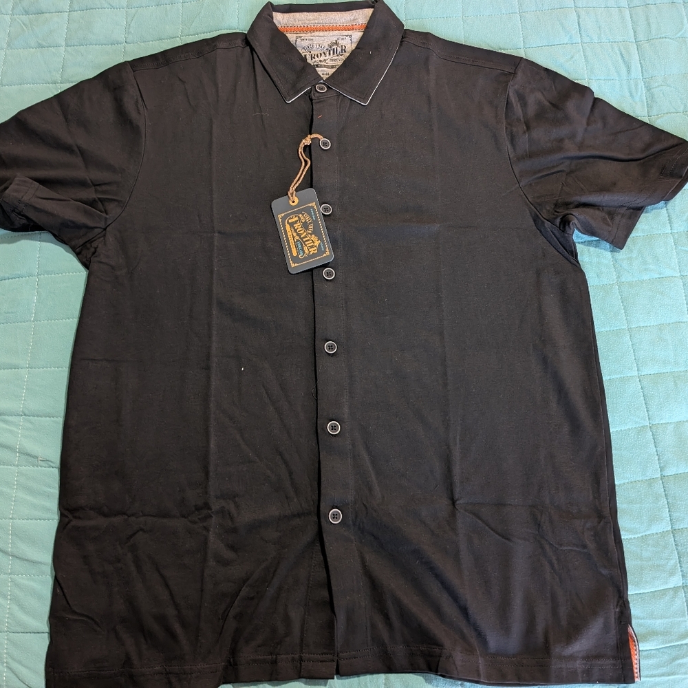 Weatherproof Men's Black Short-Sleeve Button-Up Shirt